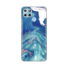 Zastitna silikonska maska (futrola) PRINT - Realme C21Y/C25Y Blue Marble.