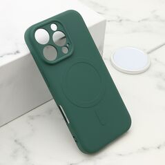 Zastitna maska (futrola) VELVET TOUCH MagSafe - iPhone 16 Pro (6.3) tamno zelena (MS).