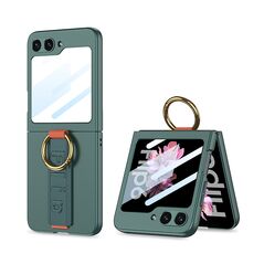 Zastitna maska (futrola) STRAP RING CASE - Samsung F741B Galaxy Z Flip 6 5G tamno zelena (GKK case) (MS).