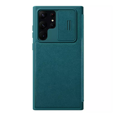 Zastitna maska (futrola) Nillkin Qin Pro (plain leather) - Samsung Galaxy S23 Ultra zelena.