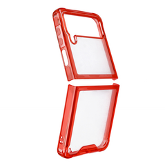 Zastitna maska (futrola) providna TPU - Samsung F721B Samsung F721 Galaxy Z Flip 4 crvena.