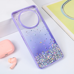 Zastitna maska (futrola) okvir Glitter - Xiaomi Redmi A3 ljubicasta.