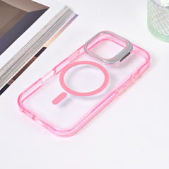 Zastitna maska (futrola) Magsafe Transparent - iPhone 16 Pro pink.