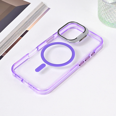 Zastitna maska (futrola) Magsafe Transparent - iPhone 16 6.1 ljubicasta.