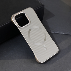 Zastitna maska (futrola) Magsafe Carbon - iPhone 13 Pro siva.