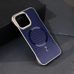 Zastitna maska (futrola) Magsafe Carbon - iPhone 13 Pro plava.
