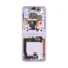 LCD displej (ekran) - Samsung F711B/Galaxy Samsung F771B Galaxy Z Flip3 5G + touchscreen + okvir Purple Service Pack ORG/GH82-27244D.