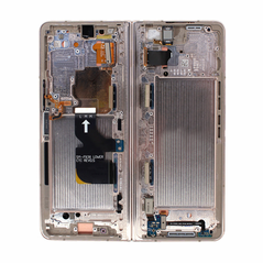 LCD displej (ekran) - Samsung F936/Galaxy Samsung F936 Galaxy Z Fold 4 + touchscreen + okvir Beige Service Pack ORG/GH82-29461C.