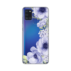 Zastitna ultra tanka (skin) maska / futrola PRINT - Samsung A217F Galaxy A21s Blue Roses.
