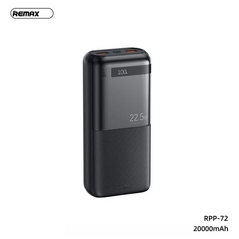 Univerzalna Back Up Baterija prenosiva baterija REMAX Piloteer Series RPP-72 20W+22.5W Fast Charging 20000mAh crni.