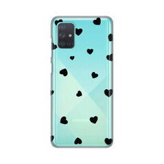 Zastitna ultra tanka (skin) maska / futrola PRINT - Samsung A715F Galaxy A71 Hearts.