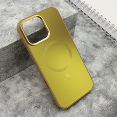 Zastitna maska (futrola) COLOR METAL MagSafe - iPhone 16 Pro Max (6.9) zlatna (MS).