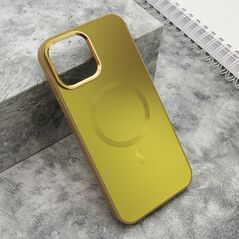 Zastitna maska (futrola) COLOR METAL MagSafe - iPhone 13 Pro Max (6.7) zlatna (MS).