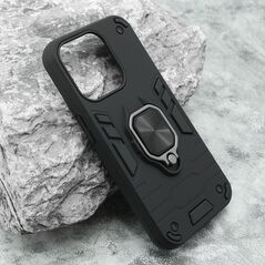 Zastitna maska (futrola) Square Ring - iPhone 15 Pro (6.1) crna (MS).