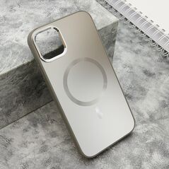 Zastitna maska (futrola) COLOR METAL MagSafe - iPhone 11 (6.1) srebrna (MS).
