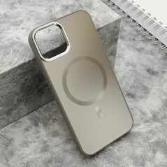 Zastitna maska (futrola) COLOR METAL MagSafe - iPhone 13 (6.1) srebrna (MS).