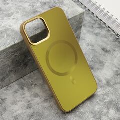 Zastitna maska (futrola) COLOR METAL MagSafe - iPhone 13 (6.1) zlatna (MS).