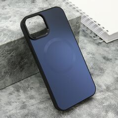 Zastitna maska (futrola) COLOR METAL MagSafe - iPhone 13 (6.1) crna (MS).