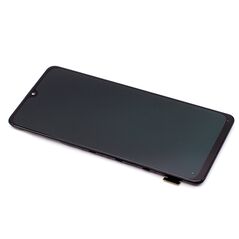 LCD displej (ekran) - Samsung A415F Galaxy A41 + Touch screen + okvir crni OLED (MS).