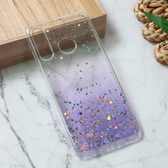 Zastitna silikonska maska (futrola) Glitter - Huawei P30 Lite ljubicasta.
