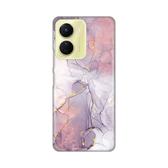 Zastitna silikonska maska (futrola) PRINT - Vivo Y16 Pink Marble.