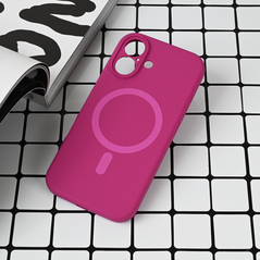 Zastitna maska (futrola) Magsafe Pure color - iPhone 16 6.1 tamno pink.