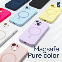 Zastitna maska (futrola) Magsafe Pure color - iPhone 14 Pro svetlo plava.