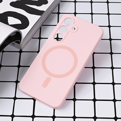 Zastitna maska (futrola) Magsafe Pure color - Samsung S921B Galaxy S24 roze.
