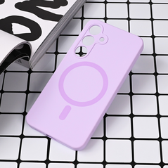 Zastitna maska (futrola) Magsafe Pure color - Samsung S921B Galaxy S24 lila.