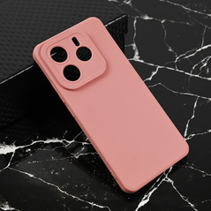 Zastitna maska (futrola) Teracell Giulietta - Xiaomi Redmi Note 14 5G mat tamno roze.
