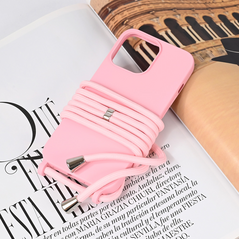 Zastitna maska (futrola) Crossbody - iPhone 13 Pro roze.
