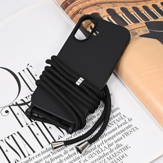 Zastitna maska (futrola) Crossbody - iPhone 16 6.1 crna.