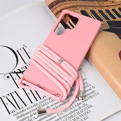 Zastitna maska (futrola) Crossbody - Samsung S938 Galaxy S25 Ultra roze.