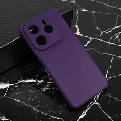 Zastitna maska (futrola) Teracell Giulietta - Xiaomi Redmi Note 14 5G mat tamno ljubicasta.
