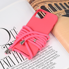 Zastitna maska (futrola) Crossbody - iPhone 15 pink.
