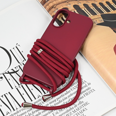 Zastitna maska (futrola) Crossbody - iPhone 16 6.1 bordo.