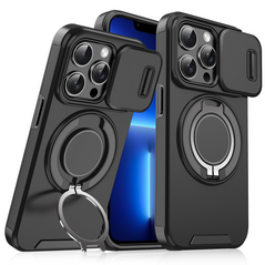 Zastitna maska (futrola) CamShield Ring stand - iPhone 13 Pro crna.