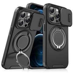 Zastitna maska (futrola) CamShield Ring stand - iPhone 12 Pro Max crna.