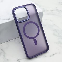 Zastitna maska (futrola) SILKY MAGSAFE - iPhone 15 Pro Max (6.7) ljubicasta (MS).