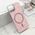Futrole GLAM GLOW MagSafe - iPhone 13 (6.1) roze (MS).