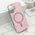 Zastitna maska (futrola) GLAM GLOW MagSafe - iPhone 16 (6.1) roze (MS).