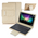 Zastitna maska (futrola) sa Bluetooth Tastaturom Leather - Tablet 10" Univerzalna zlatna.
