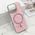 Zastitna maska (futrola) GLAM GLOW MagSafe - iPhone 16 Pro (6.3) roze (MS).