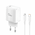 Kucni punjac KONFULON JK91+DC66 PD20W sa PD kablom Type C na iPhone lightning beli.