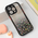 Zastitna maska (futrola) okvir Glitter - iPhone 15 Pro 6.1 crna.