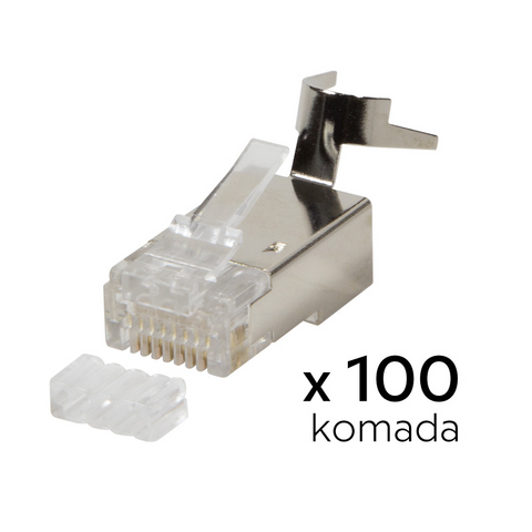 Konektor RJ45 metal CAT 7 100 kom.