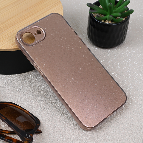 Zastitna maska (futrola) Sparkle Dust - iPhone 16e roze zlatna.