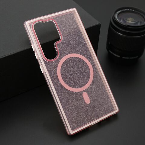 Zastitna maska (futrola) CRYSTAL MagSafe - Samsung S928 Galaxy S24 Ultra 5G roze (MS).