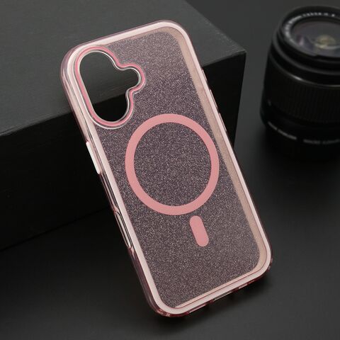 Zastitna maska (futrola) CRYSTAL MagSafe - iPhone 16 (6.1) roze (MS).