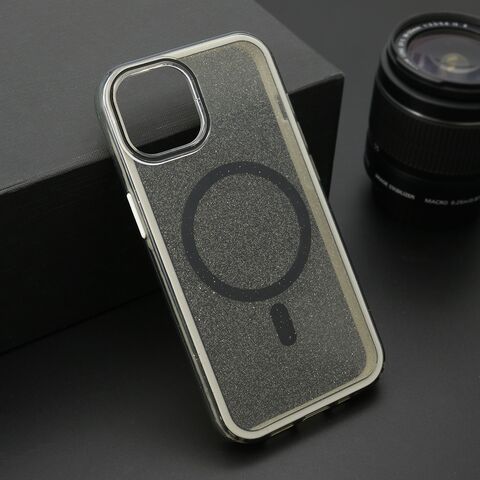 Zastitna maska (futrola) CRYSTAL MagSafe - iPhone 13 (6.1) crna (MS).